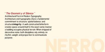 Nerro Font Poster 5