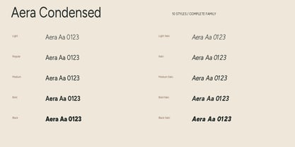 Aera Condensed Font Poster 6