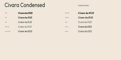 Civara Condensed Font Poster 6