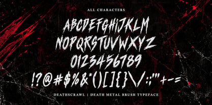 Deathscrwal Font Poster 5