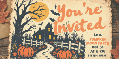 Midnight Pumpkin Font Poster 4