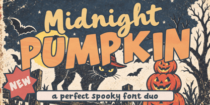 Midnight Pumpkin Font Poster 1
