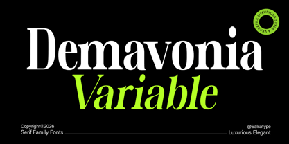 Demavonia Font Poster 1