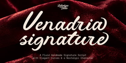 Venadria Signature Font Poster 1