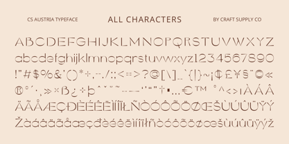 CS Austria Font Poster 6