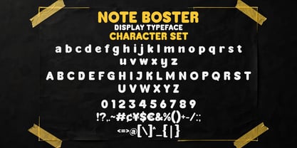 Note Boster Font Poster 12