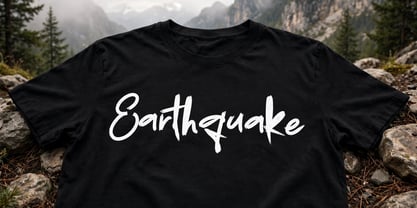 Earthquake Font Poster 3