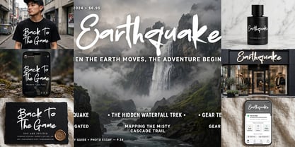Earthquake Font Poster 1