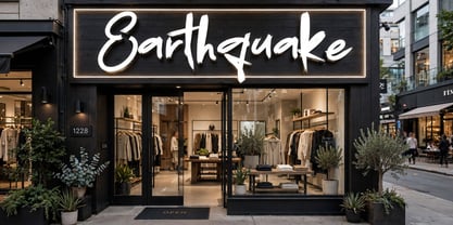 Earthquake Font Poster 5