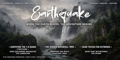 Earthquake Font Poster 13