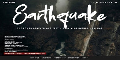 Earthquake Font Poster 8