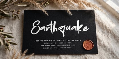 Earthquake Font Poster 4