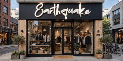 Earthquake Font Poster 10