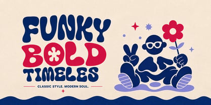 Groovy Waves Font Poster 2