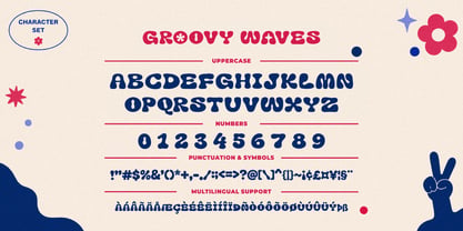 Groovy Waves Font Poster 5