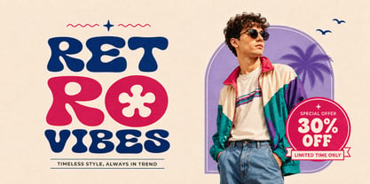 Groovy Waves Font Poster 6