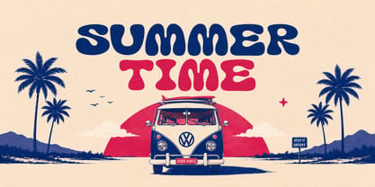 Groovy Waves Font Poster 10