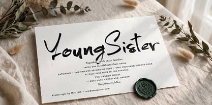 Young Sister Font Poster 8