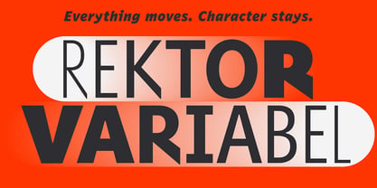 Rektor Variable Concept Font Poster 6