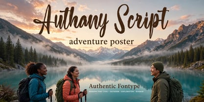 Authany Script Font Poster 3