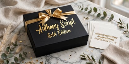 Authany Script Font Poster 4
