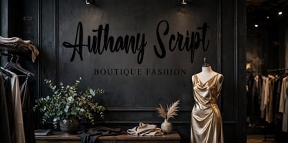Authany Script Font Poster 12