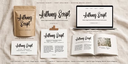 Authany Script Font Poster 9