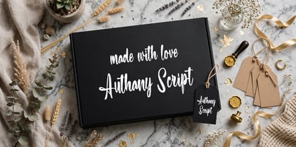 Authany Script Font Poster 1
