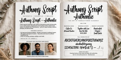 Authany Script Font Poster 6