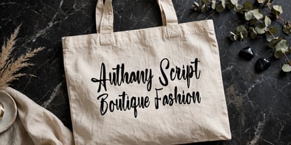Authany Script Font Poster 7