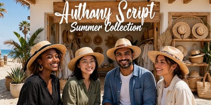 Authany Script Font Poster 8