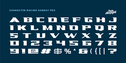 Racing Sunday Pro Font Poster 2