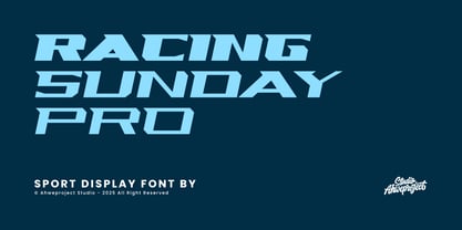 Racing Sunday Pro Font Poster 1