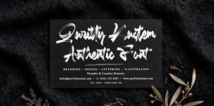 Quritty Kustem Font Poster 9