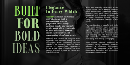 Verasity Font Poster 2