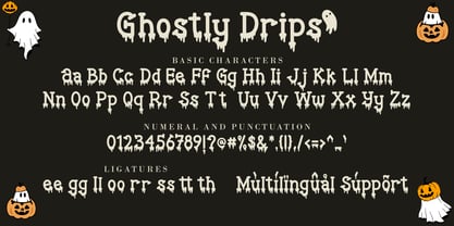 Ghostly Drips Font Poster 8