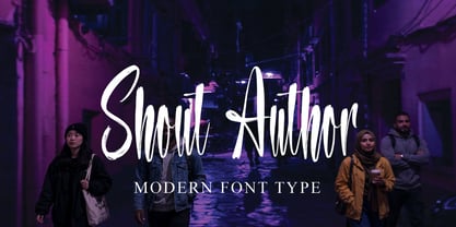 Shout Author Font Poster 3