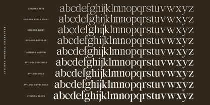 Avilona Font Poster 13