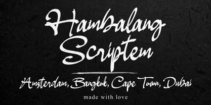 Hambalang Scriptem Font Poster 2