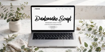 Dantemahe Script Font Poster 10