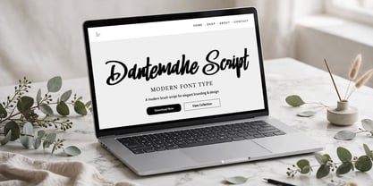 Dantemahe Script Font Poster 3