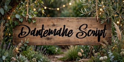 Dantemahe Script Font Poster 2