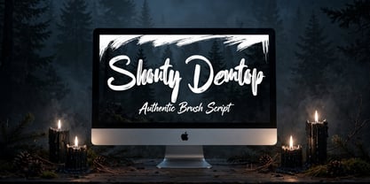 Shouty Demtop Font Poster 10