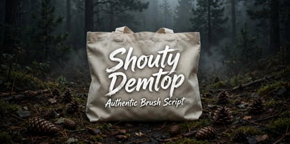 Shouty Demtop Font Poster 14