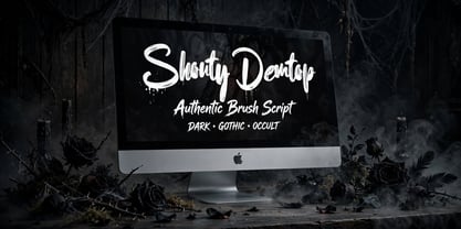 Shouty Demtop Font Poster 13