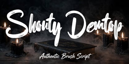 Shouty Demtop Font Poster 8