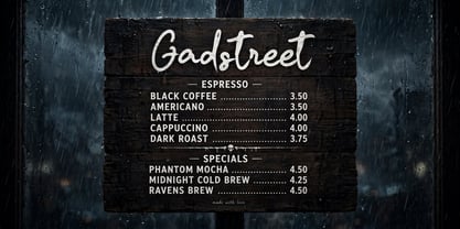 Gadstreet Font Poster 10