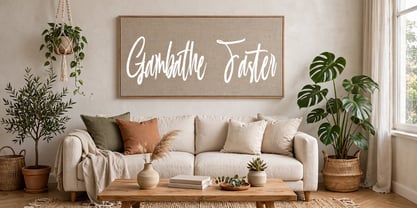 Gambathe Faster Font Poster 8