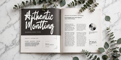 Authentic Montting Font Poster 8