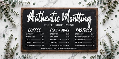 Authentic Montting Font Poster 7